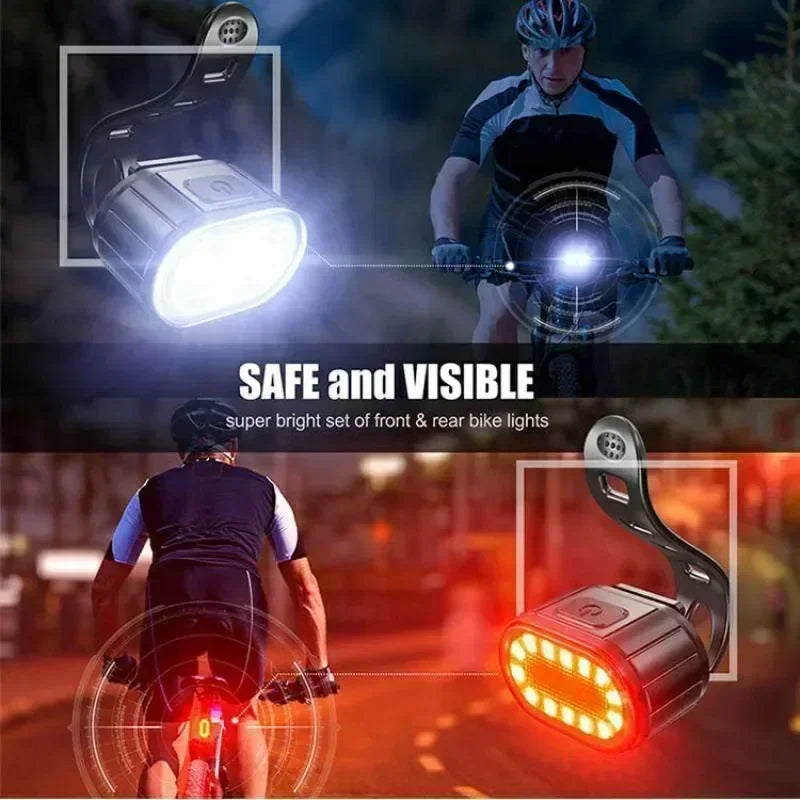 Bike Light Set - USB Rechargeable Front and Rear Lamp