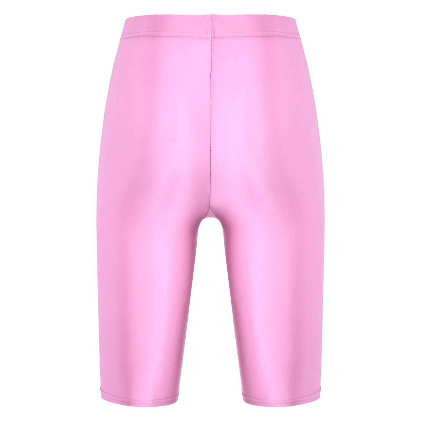 Women's High Waist Swim Shorts - Glossy Athletic Leggings Swimwear