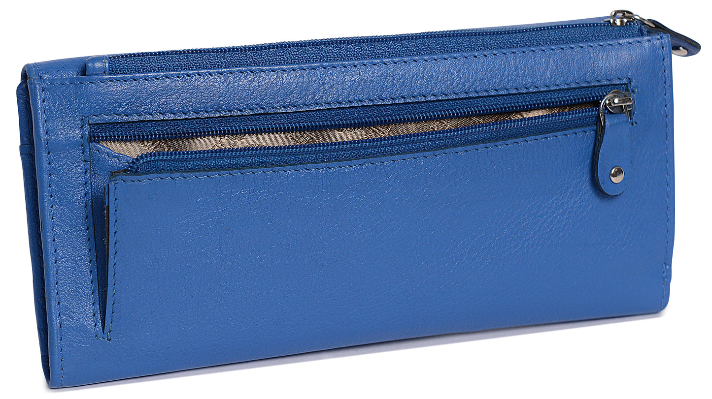Claire RFID Leather Trifold Purse