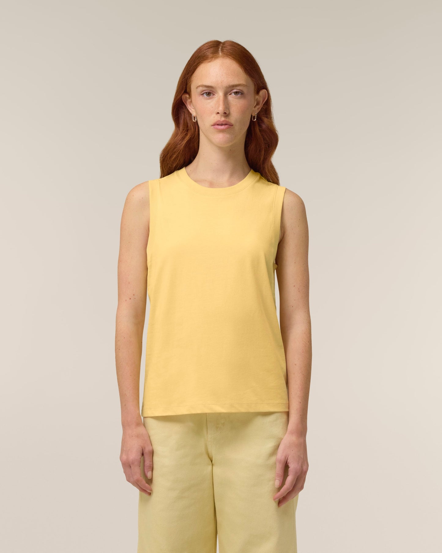 Organic High Neck Tank Top - Womens
