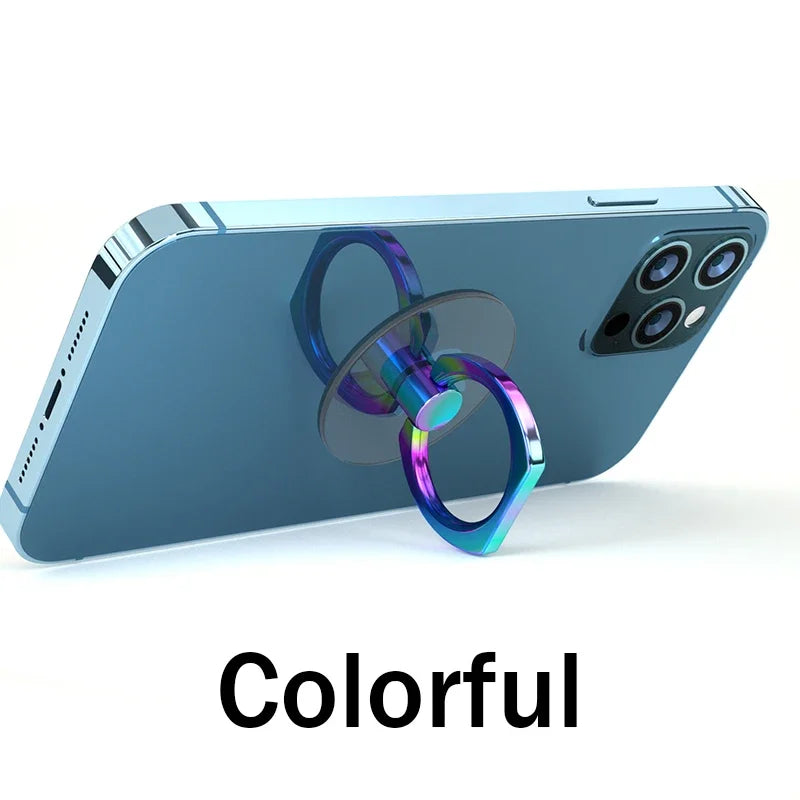 Soporte de anillo para teléfono móvil con rotación de 360 grados, transparente