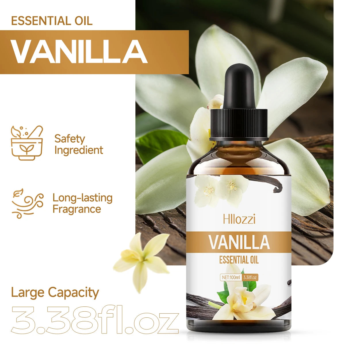 Vanilla Essential Oil - Face Care & Aromatherapy Diffuser Oil