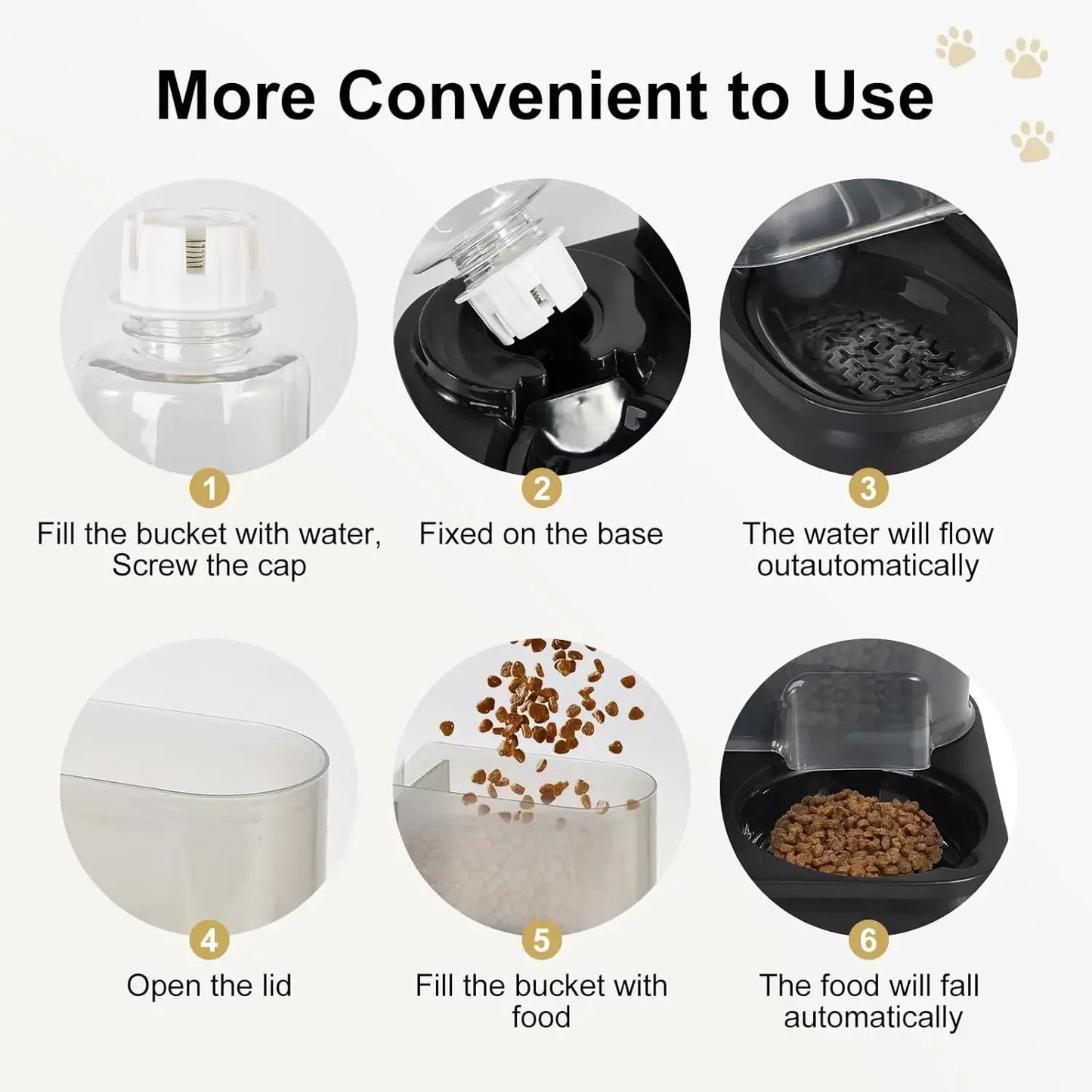 Automatic Cat & Dog Feeder - 2-in-1 Food & Water Dispenser