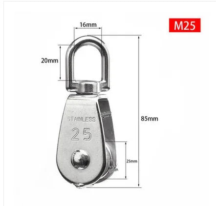 Marine Grade Stainless Steel Pulley - Corrosion Resistant Block - Bascora