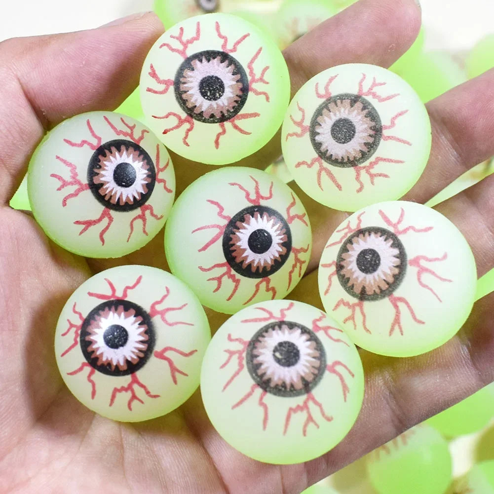 Glow in Dark Eyeball Bouncy Ball - Halloween Toys