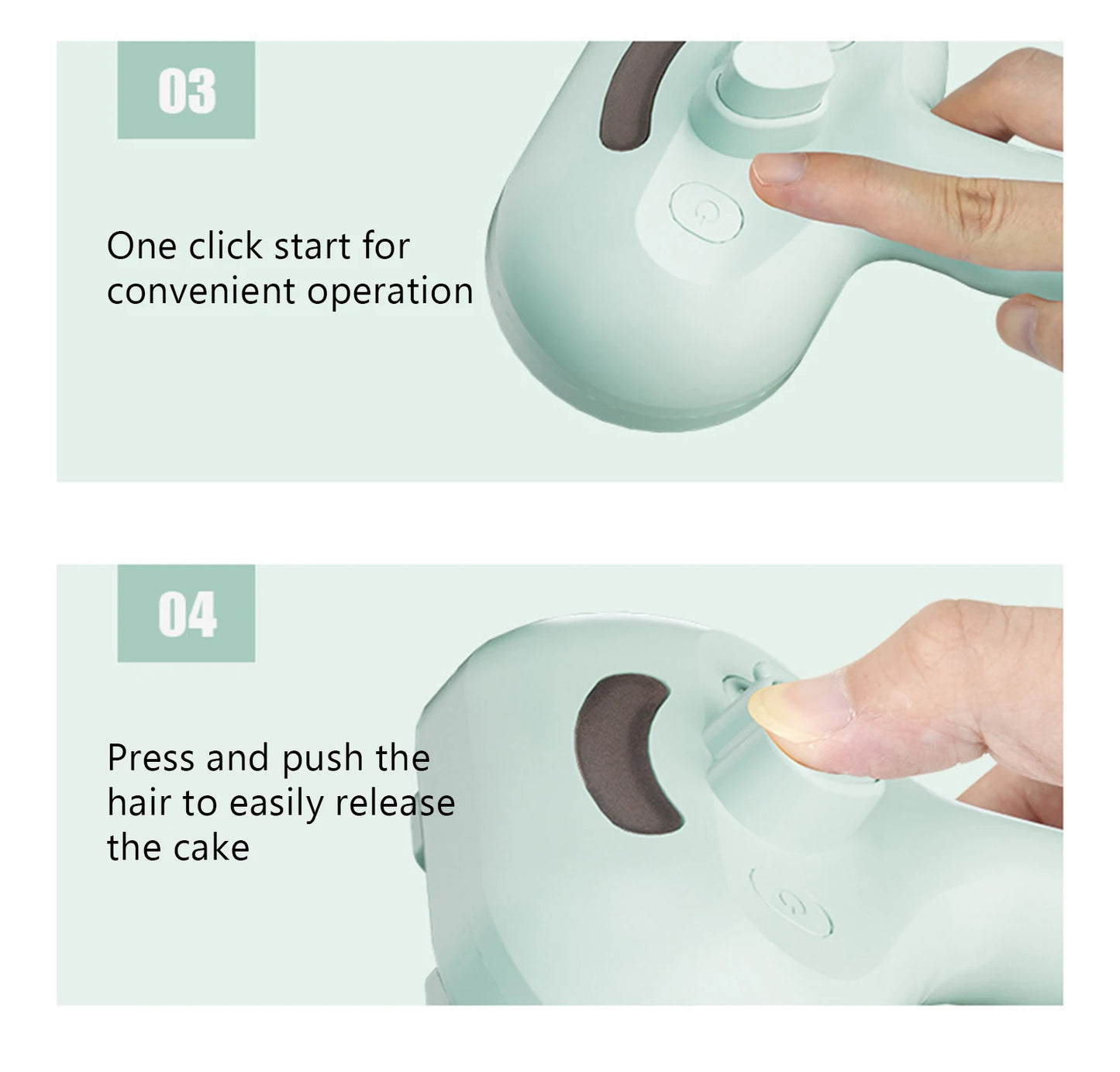 Brosse de massage à vapeur pour animaux de compagnie - Tête ronde sûre avec épilation par pulvérisation