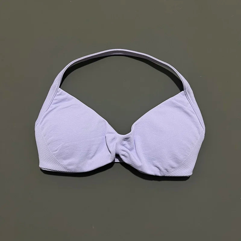 Impact Strappy Sports Bra - High Support Halter Workout Top