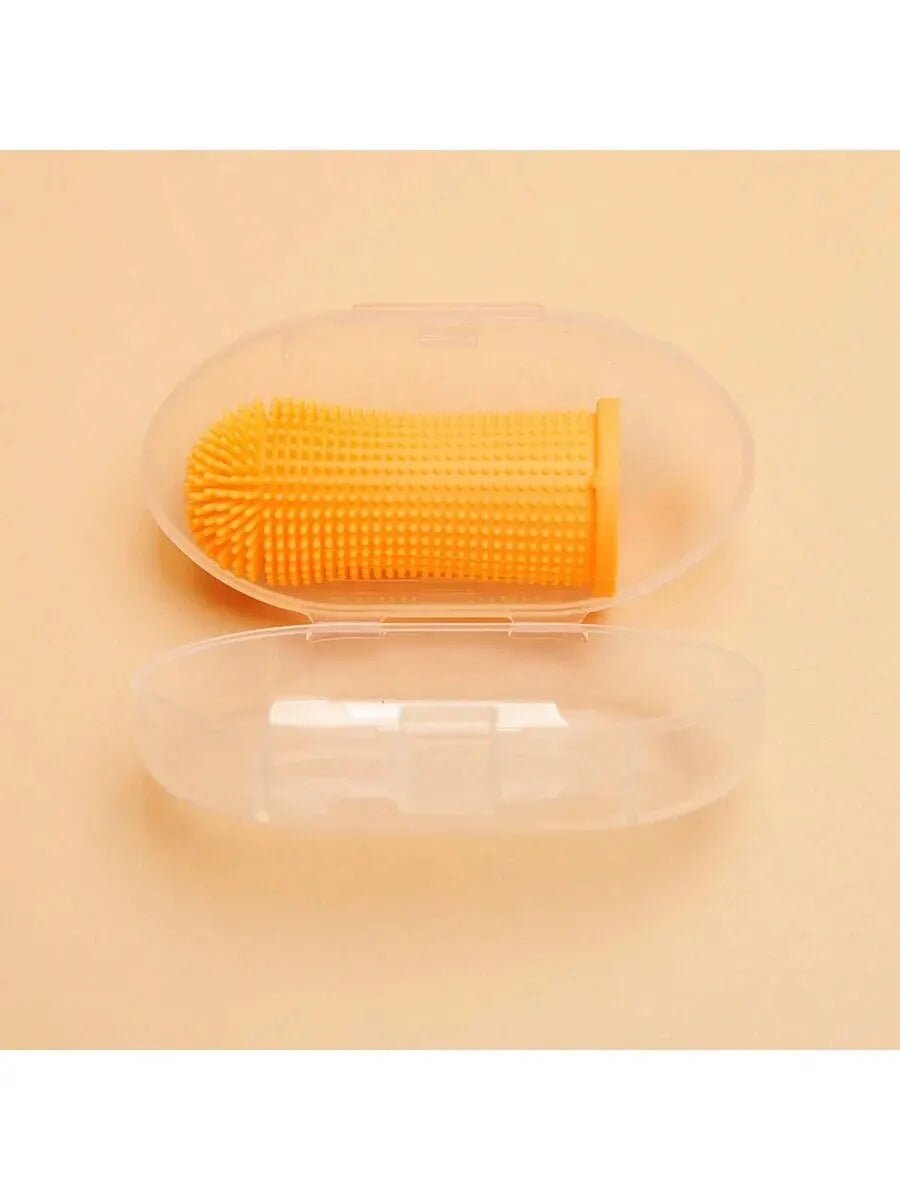 Brosse à dents pour animaux de compagnie - Poils en silicone pour chats et chiens