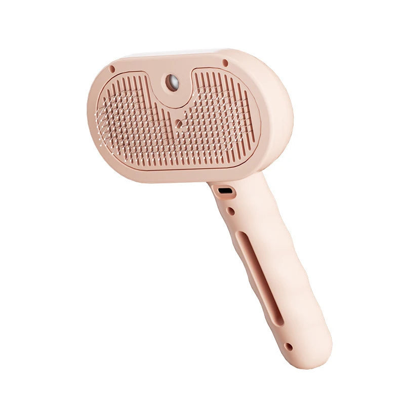 Brosse de massage à vapeur pour animaux de compagnie - Tête ronde sûre avec épilation par pulvérisation