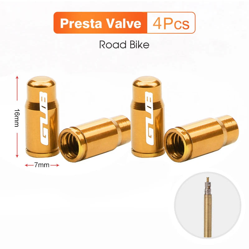 Aluminum CNC Bicycle Tire Valve Cap - Dustproof Schrader Presta