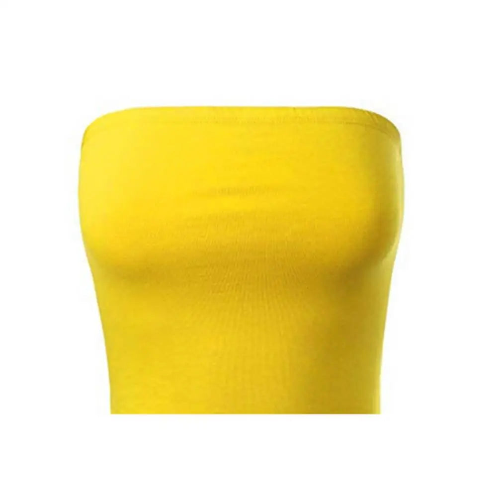 Women's Mini Bustier Tube Top - Strapless Elastic Crop
