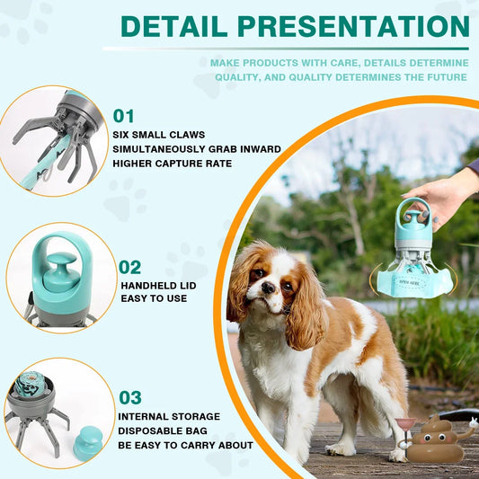 Dog Pooper Scooper - Portable and Hygienic - Bascora