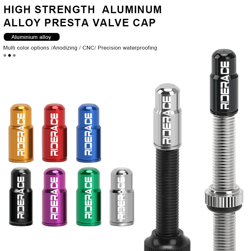 Bicycle Tire Valve Cap - Aluminum Alloy CNC Presta Valve