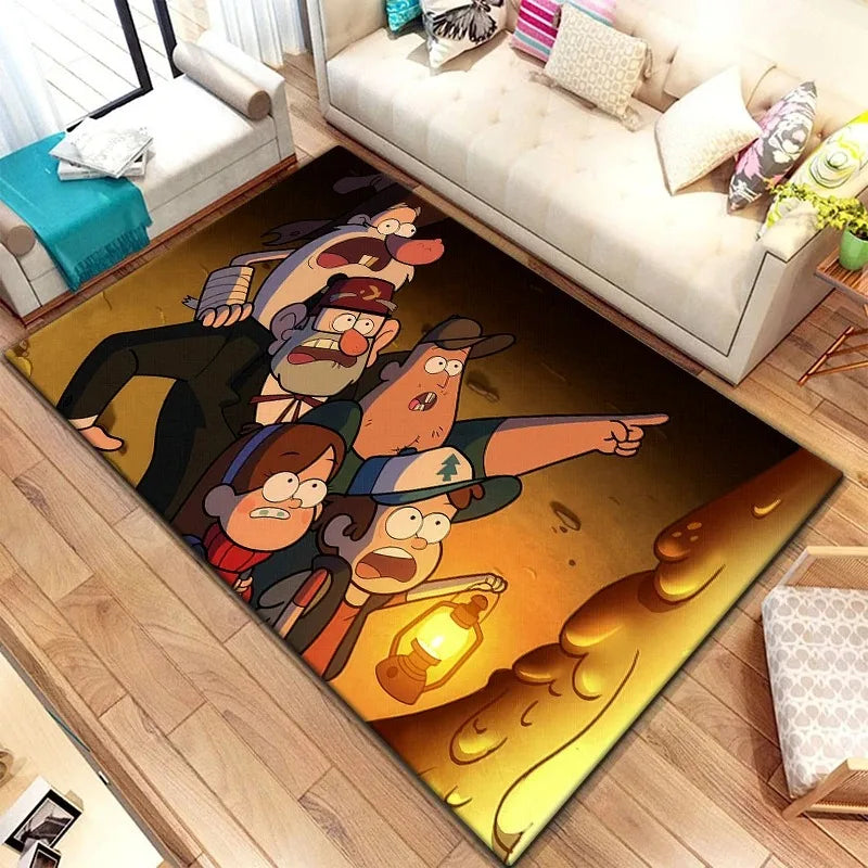 Gravity Falls HD Printed Carpet - Large Multi-Purpose Rug