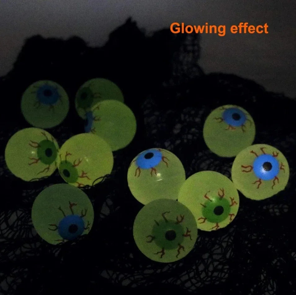 Glow in Dark Eyeball Bouncy Ball - Halloween Toys