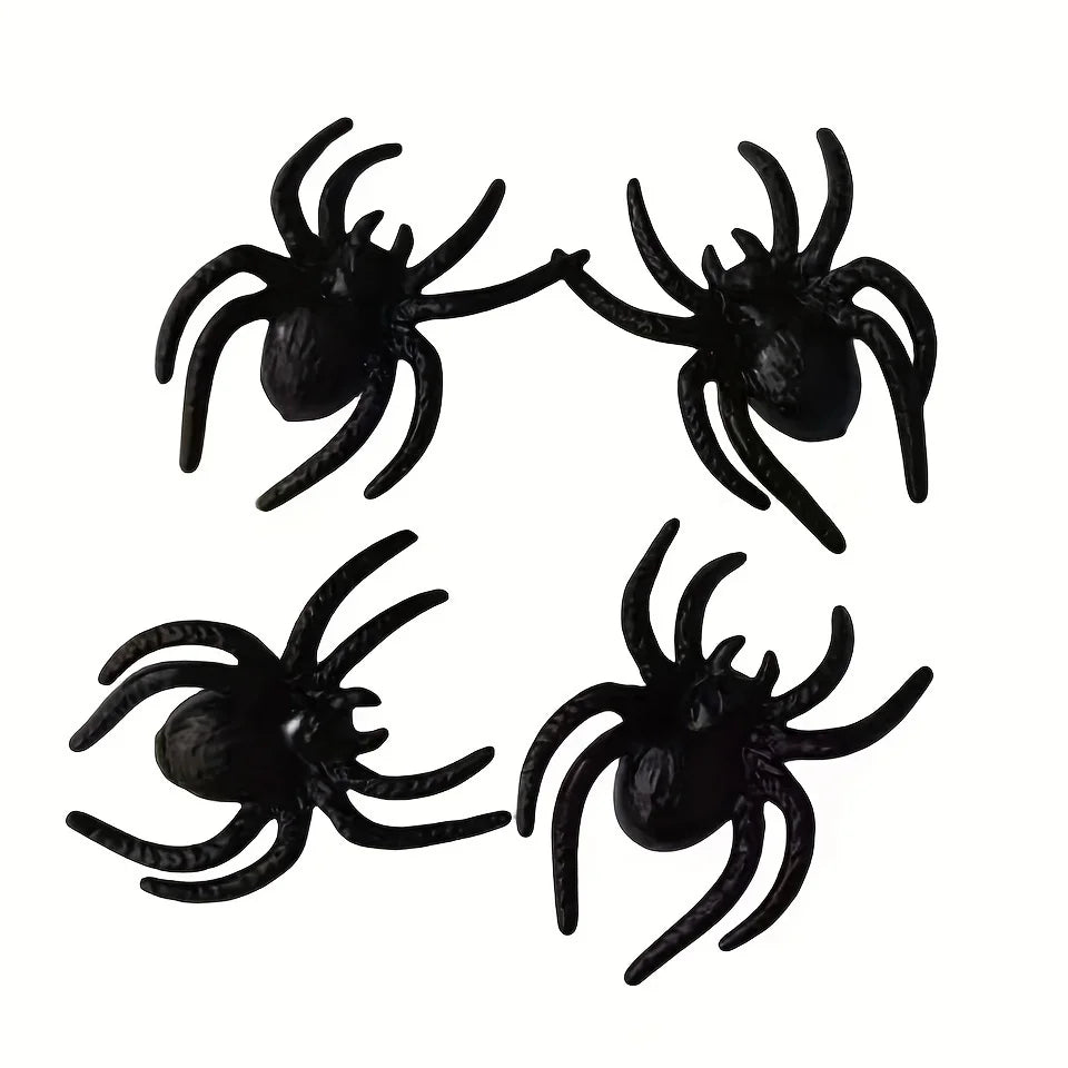 Realistic Plastic Spider Prank Props - Halloween Decorations