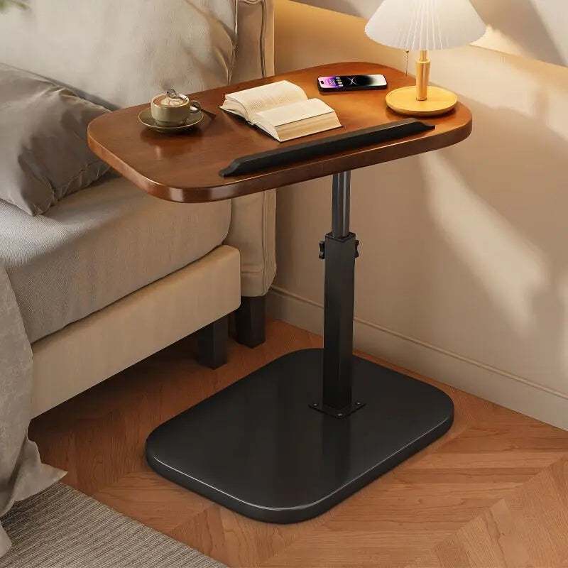 Adjustable C-Shaped Flip Sofa Side Table - Laptop Table