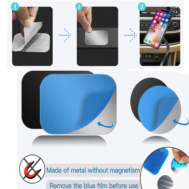 Magnetic Phone Car Holder Metal Plate - Universal Fit