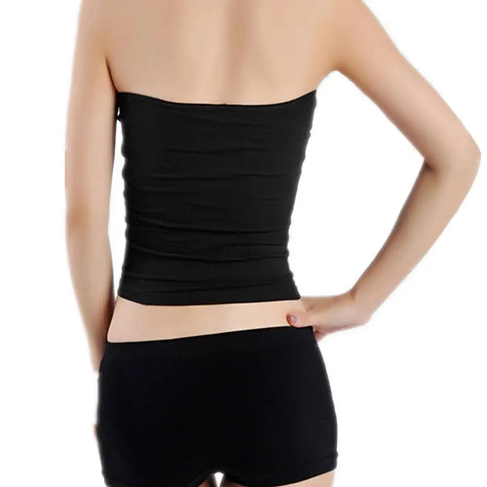 Women Boob Tube Top - Solid Colour Short Strapless Bandeau Tank Top