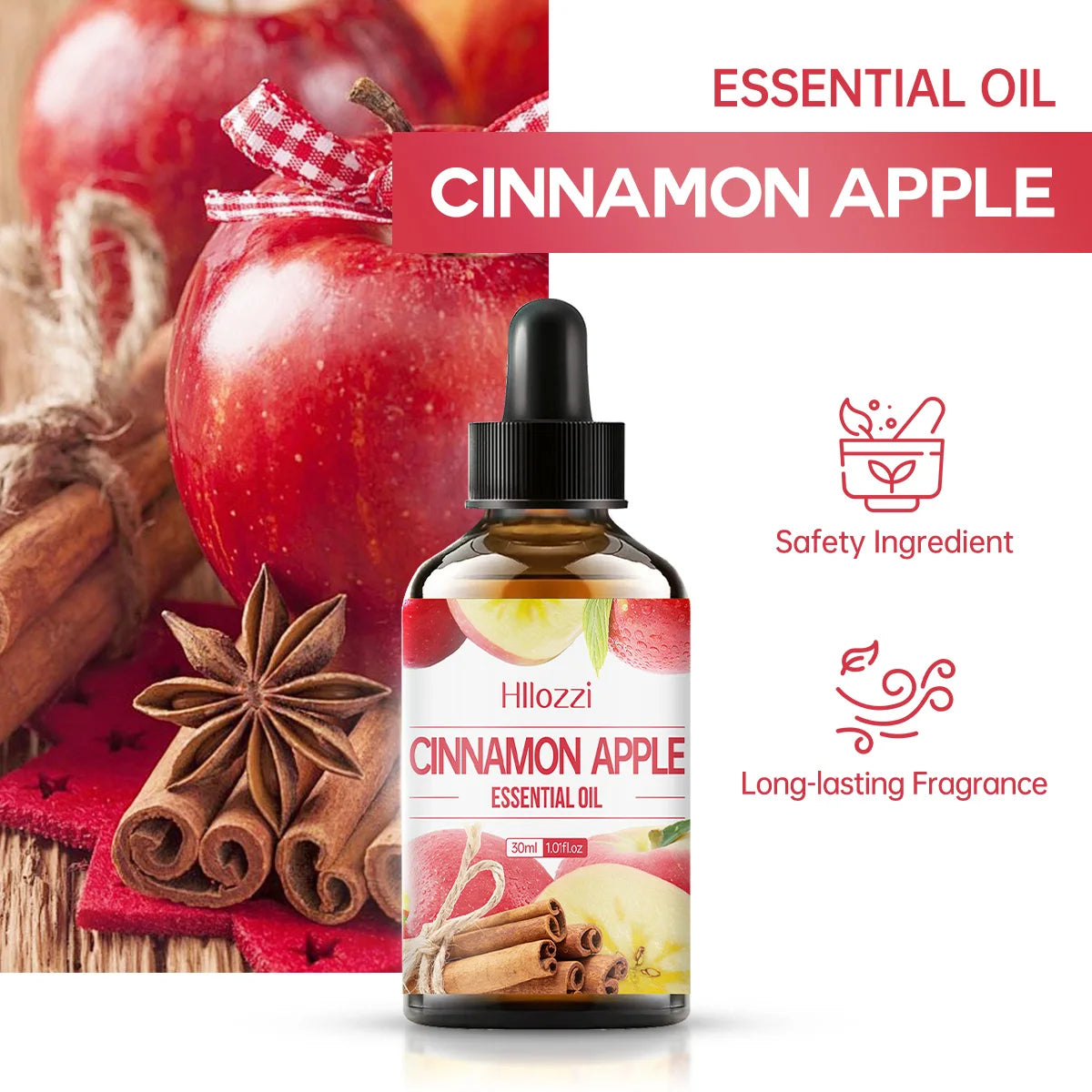 Cinnamon Apple Essential Oil - Sweet Spiced Aromatherapy Oil