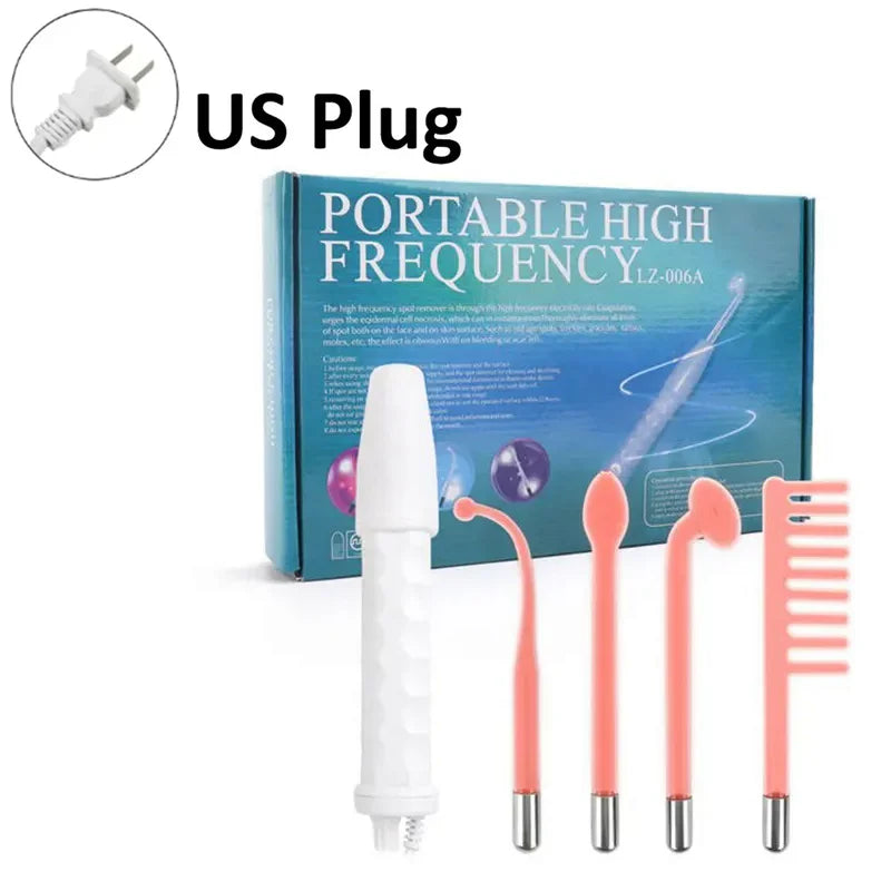 4-in-1 High Frequency Facial Machine - Professional Neon Wand for Acne Treatment