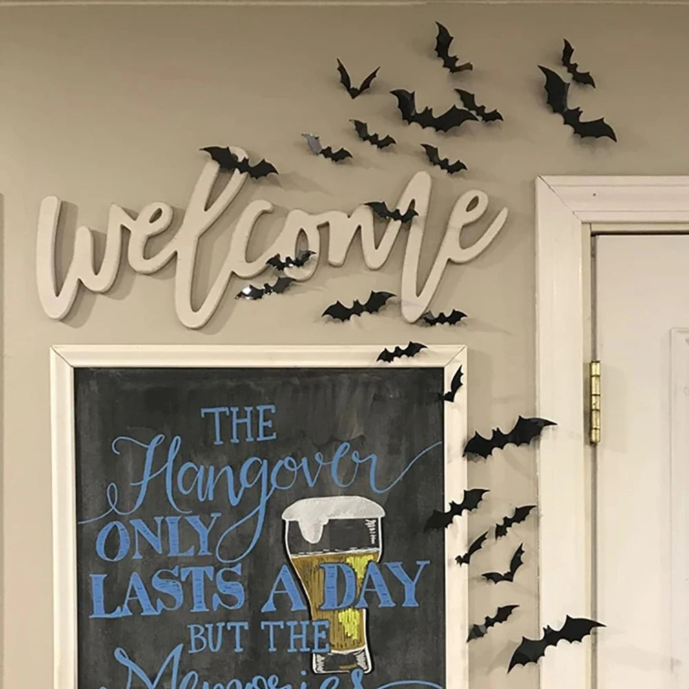 Halloween Bats Decorations - 3D PVC Wall Stickers