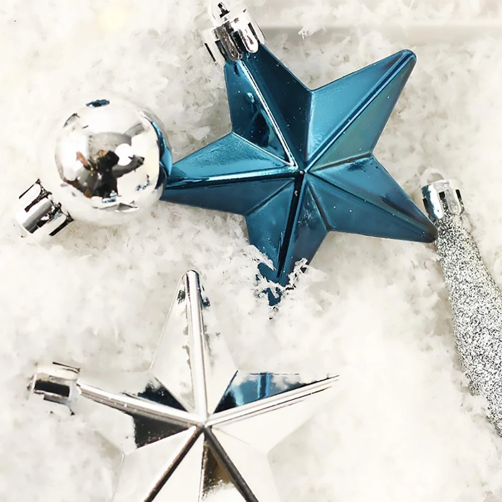 Christmas Ball Ornaments Set - Shatterproof Tree Decorations with Tree Topper