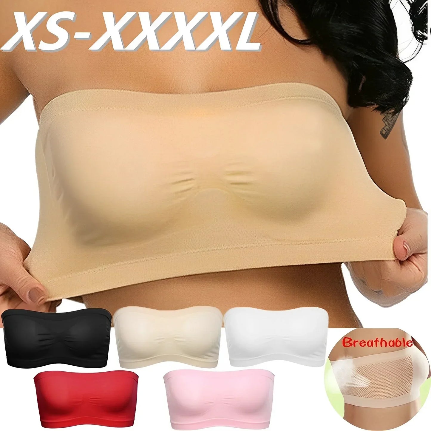 Breathable Mesh Tube Bra for Women - Ultimate Comfort & Style