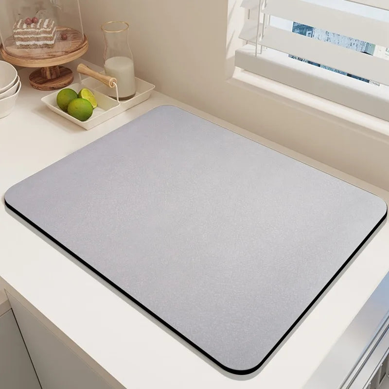 Diatomaceous Earth Kitchen Placemat - Premium Absorbent Drying Pad