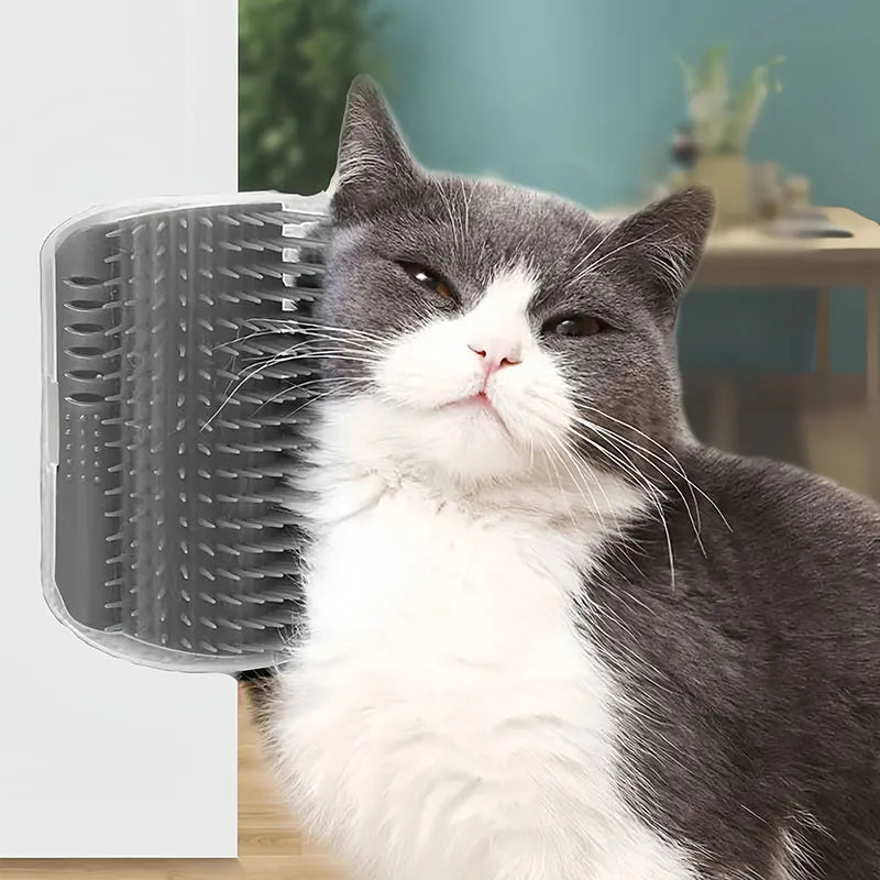 Cat Groomer Post Corner Brush