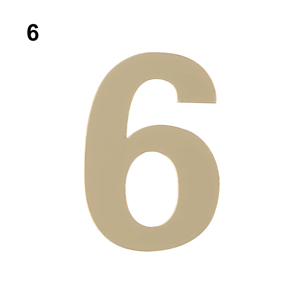 Self-Adhesive Address Number Stickers - Acrylic Door Plate Digits