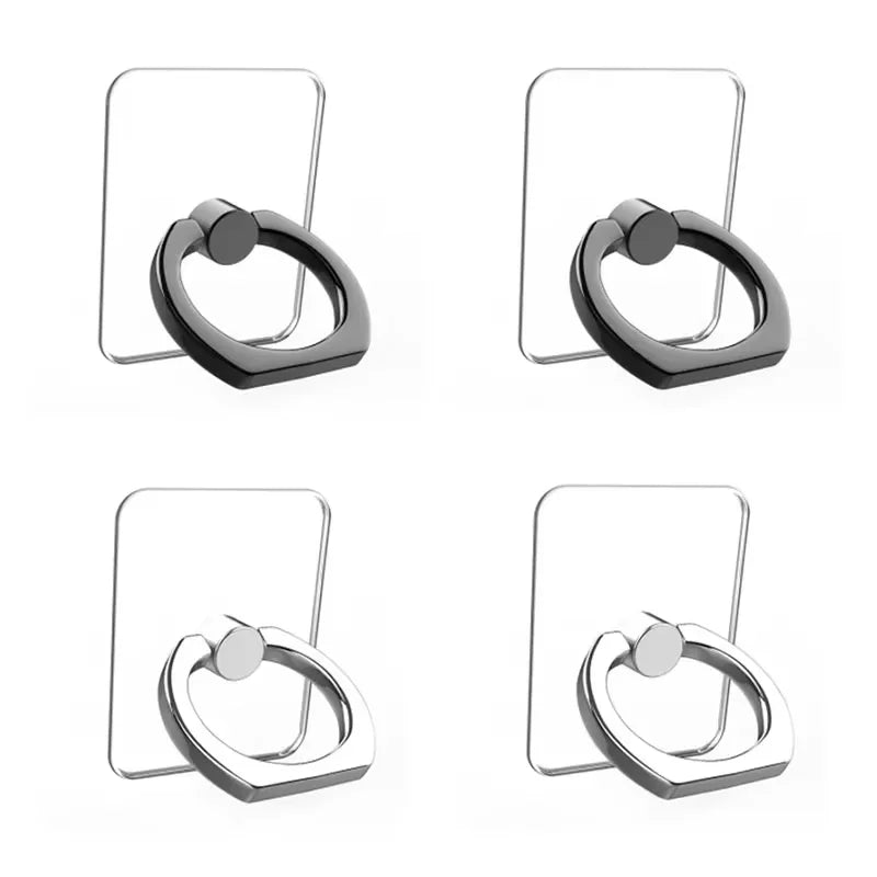 Soporte de anillo para teléfono móvil con rotación de 360 grados, transparente