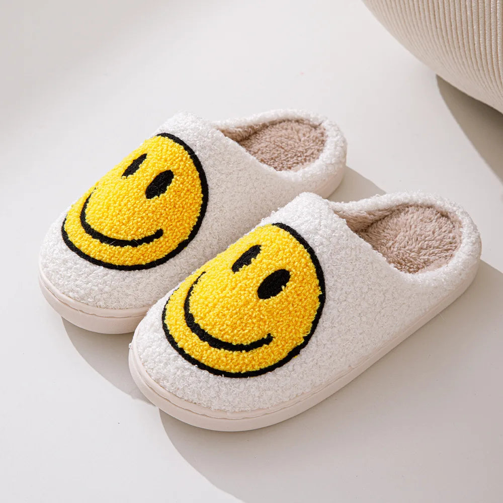 Plush Winter Slippers - Fluffy Cotton Non-Slip Indoor Shoes