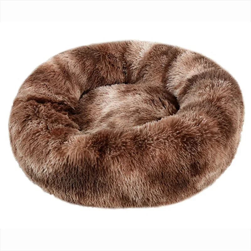 Round Plush Pet Bed - Super Soft for Large Dogs & Cats