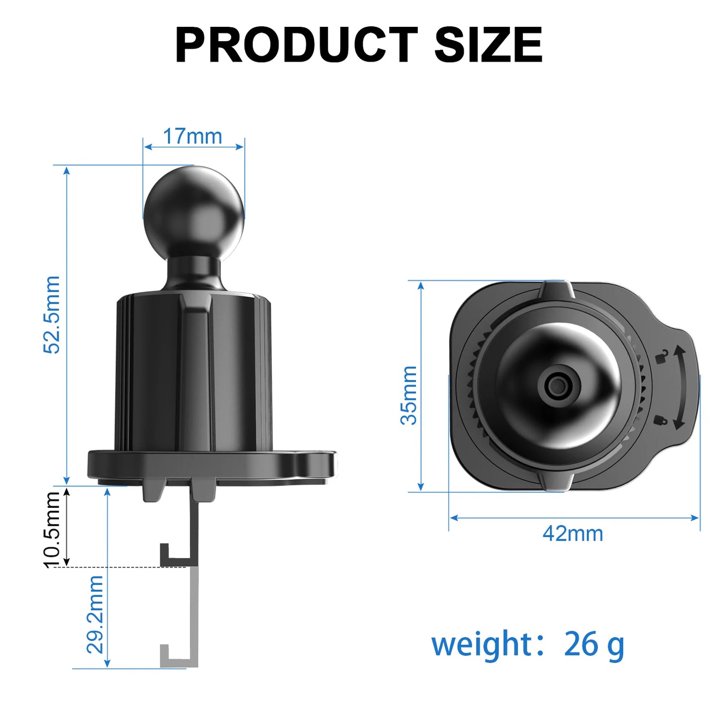 Universal Magnetic Phone Car Mount - Twist-Lock Air Vent Mount