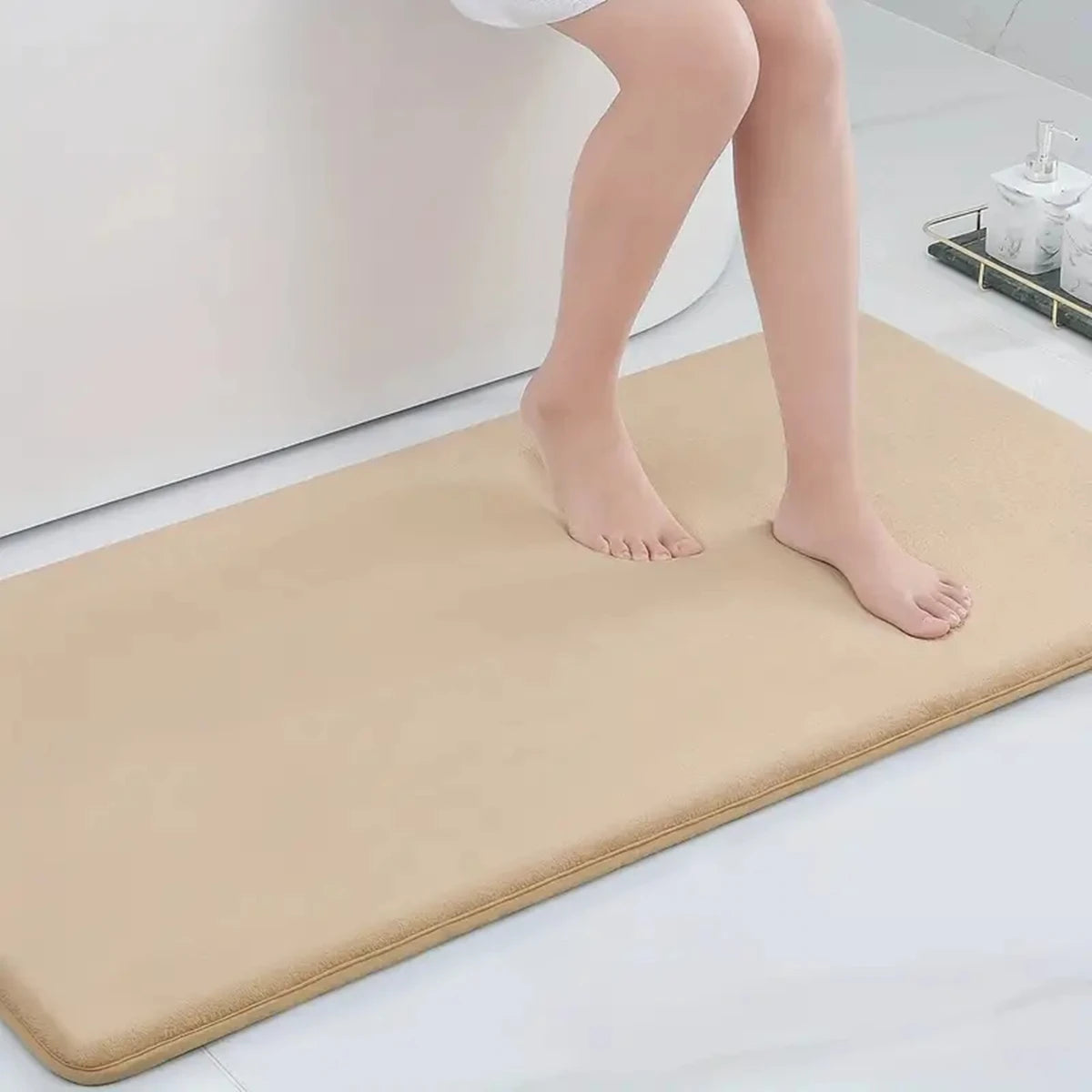 Large Bathroom Floor Mat - Water Absorbent Anti-Slip Carpet
