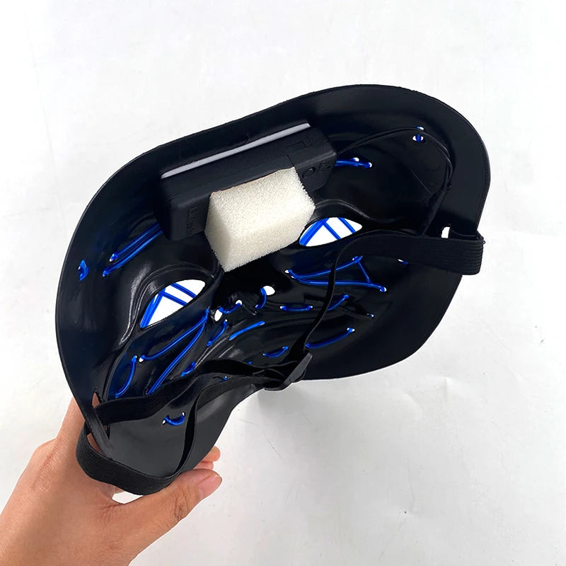 Wireless Neon LED Purge Mask - Glow in Dark Halloween Mask
