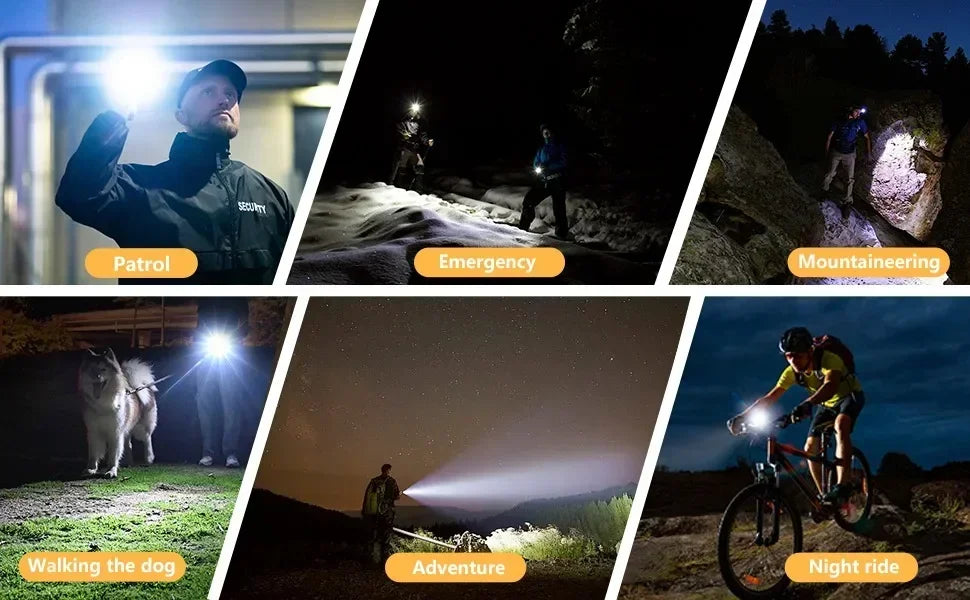 Mini USB Rechargeable LED Flashlight - Magnetic Emergency Light