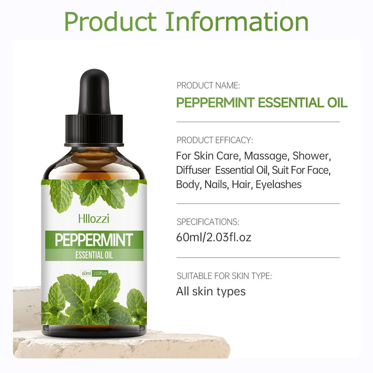 Peppermint Essential Oil - Hydrating Facial & Body Care Oil