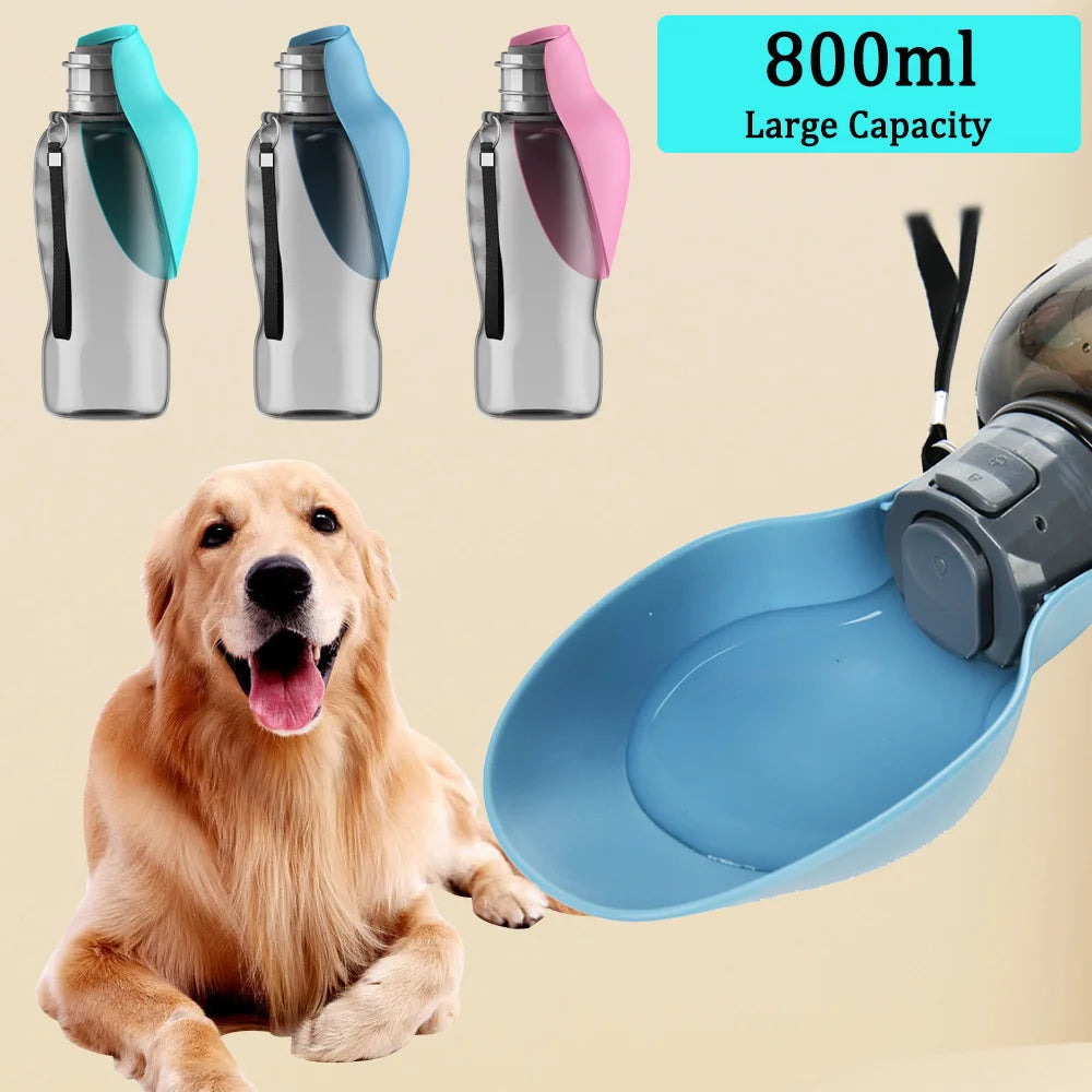 Bouteille d'eau portable pour animaux de compagnie - 800 ml