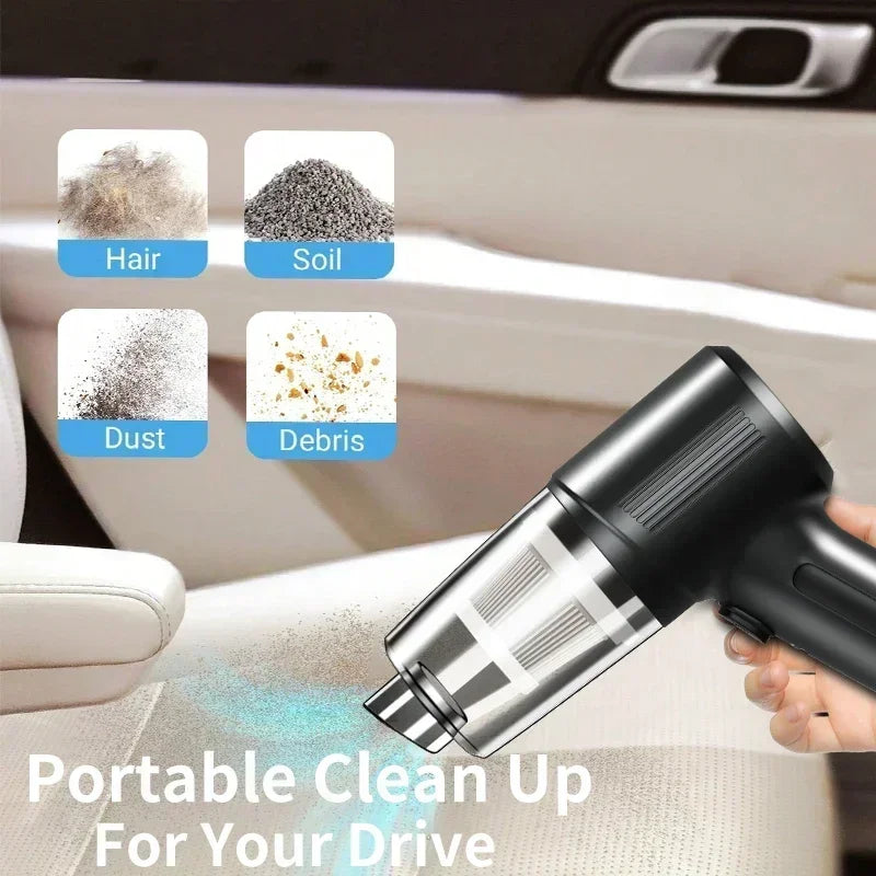 Portable Wireless Car Vacuum - Compact High-Suction Handheld