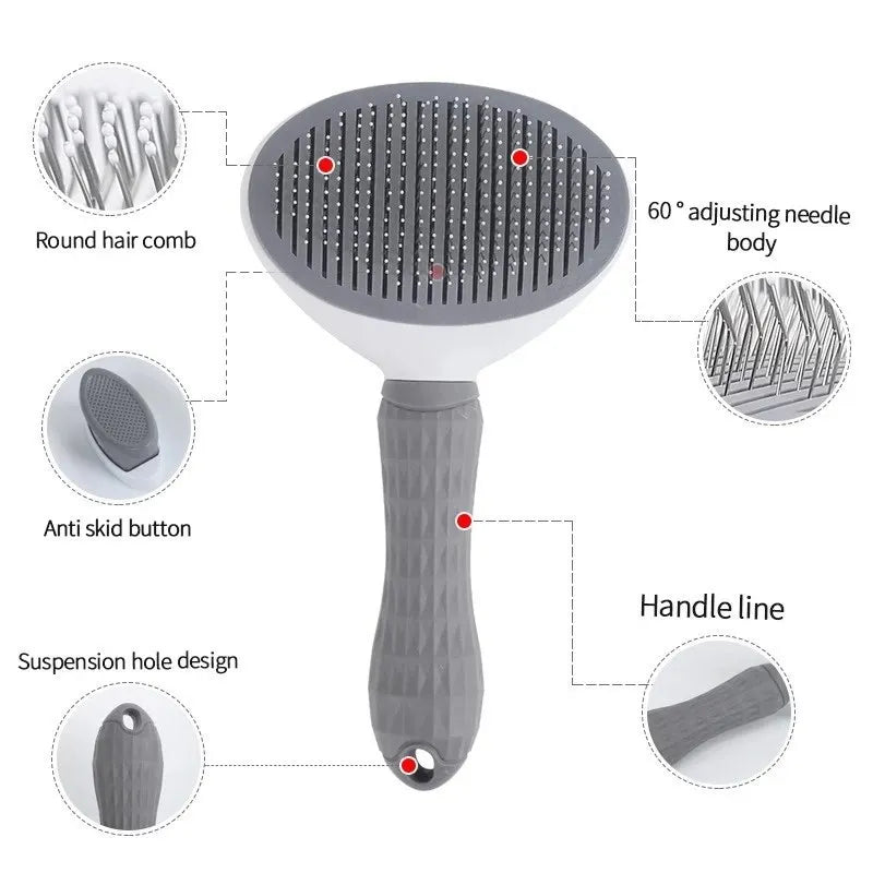 Pet Hair Remover Brush - Universal Grooming Tool for Dogs & Cats - Bascora