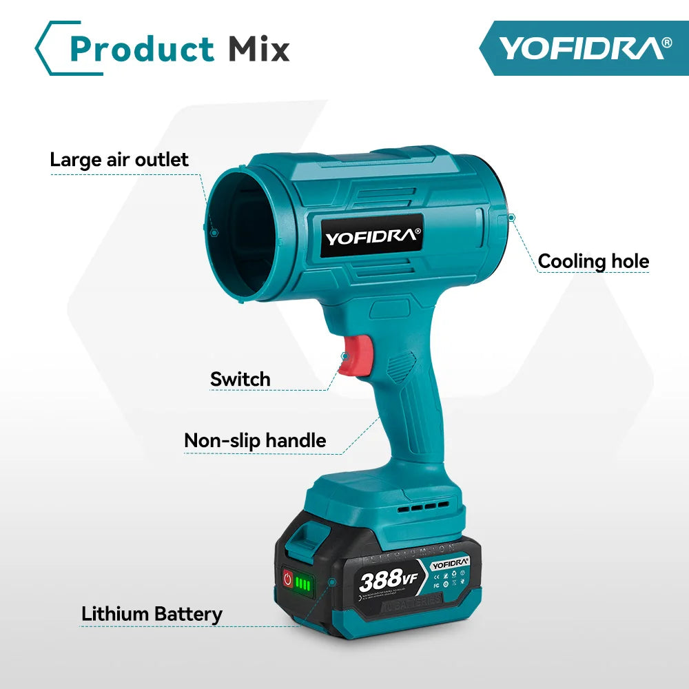 1200W Cordless Turbo Fan - 150M/S for Makita Battery
