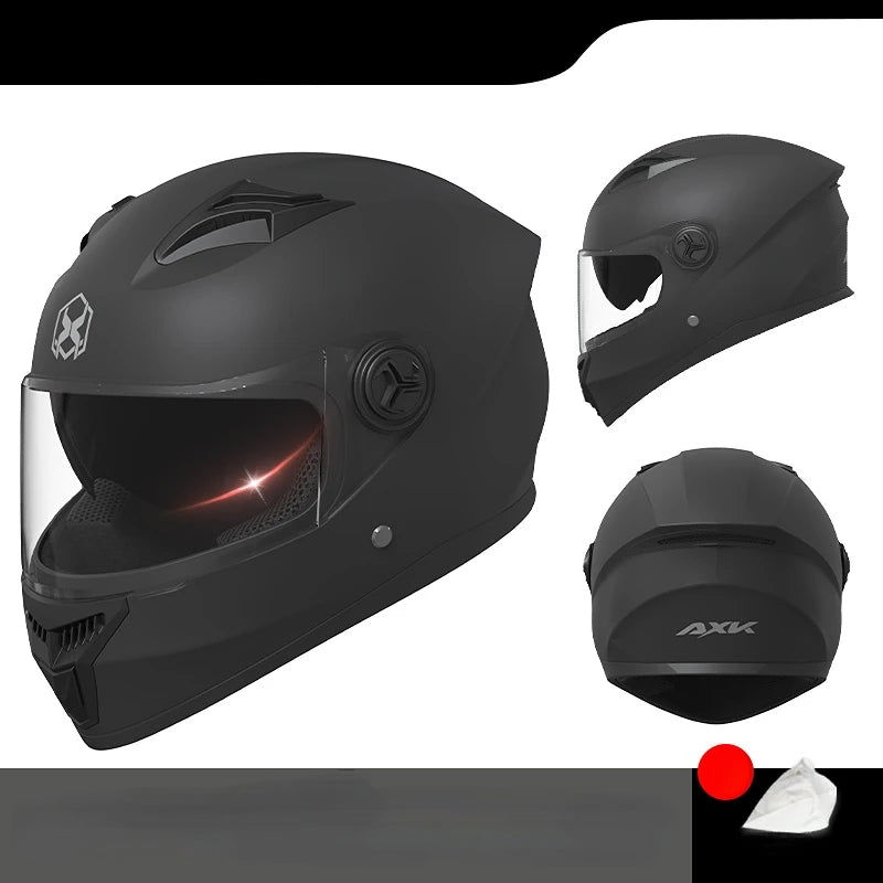 Casco integral de moto de competición con doble visera