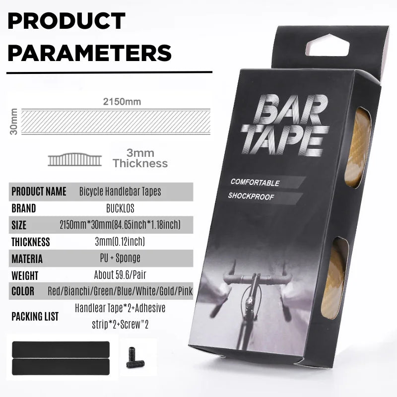 Road Bike Handlebar Tape - EVA Sponge Breathable Bar Wrap