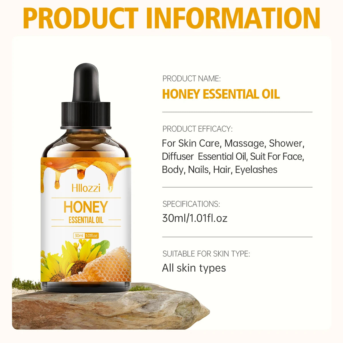 Honey Essential Oil - Hypoallergenic Skin Care & Massage Oil