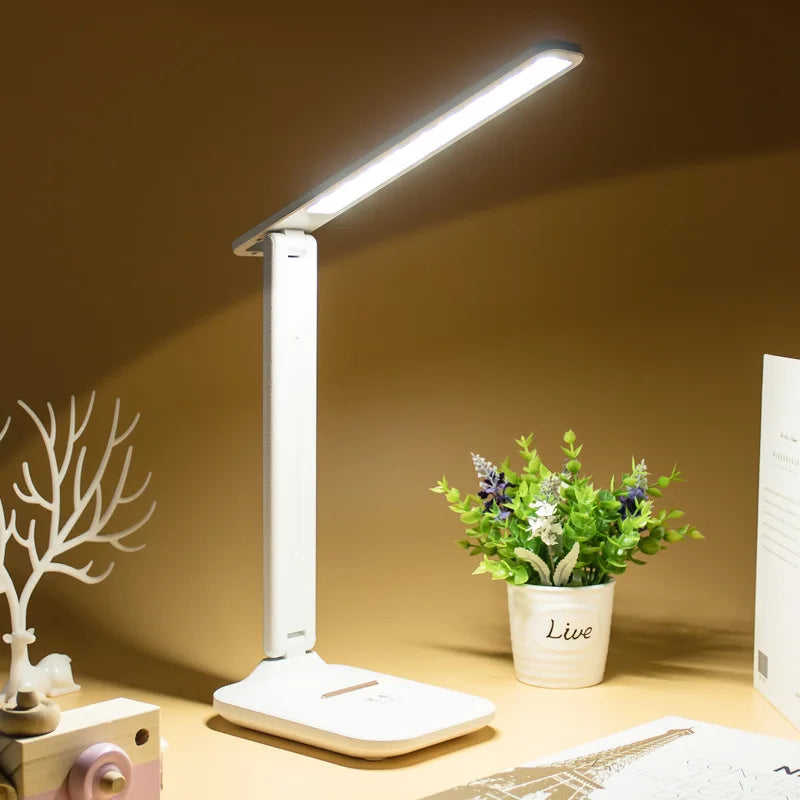 LED Table Lamp - USB Rechargeable Dimmable Desk Light