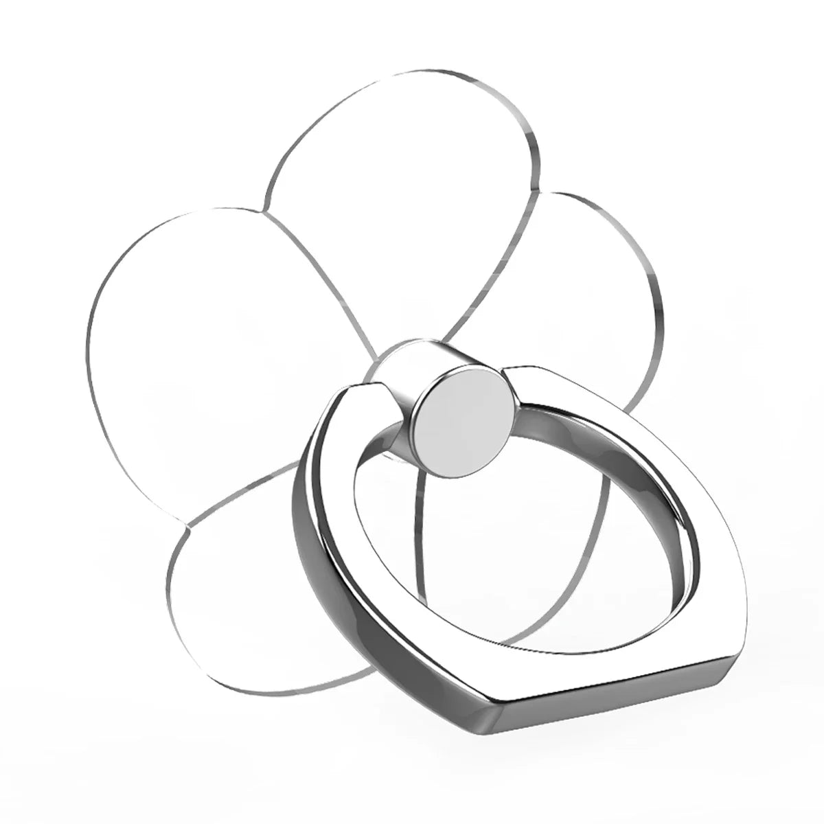 Soporte de anillo para teléfono móvil con rotación de 360 grados, transparente
