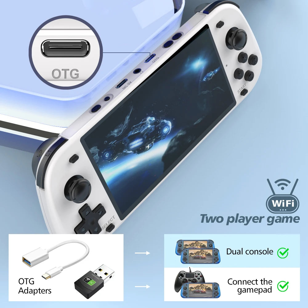 Large Screen Retro Handheld Game Console - Portable Gaming Device