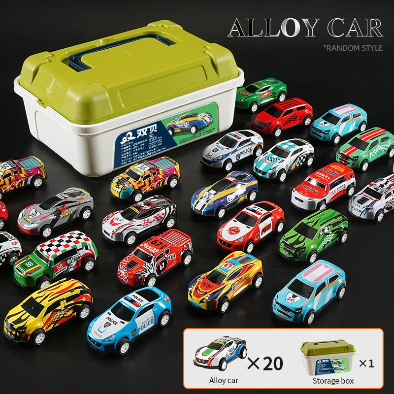 Alloy Toy Car Set - Pull-Back Mini Model Gift for Kids